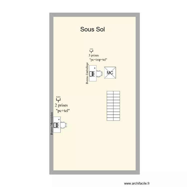 REZ DE CHAUSSE. Plan de 