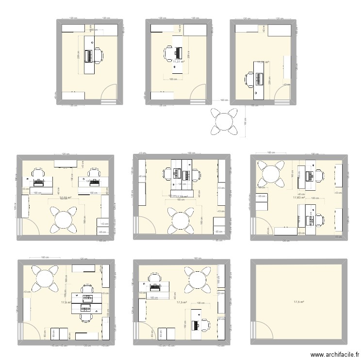 bureaux. Plan de 9 pièces et 139 m2