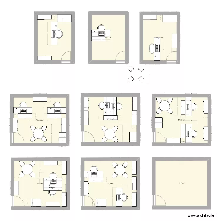 bureaux. Plan de 