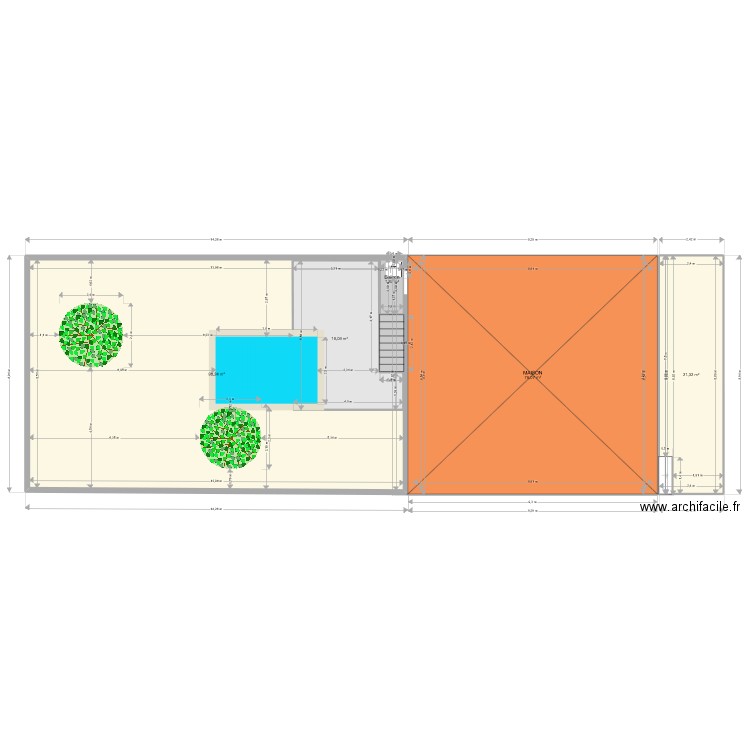 DP PLAN DE MASSE. Plan de 5 pièces et 238 m2