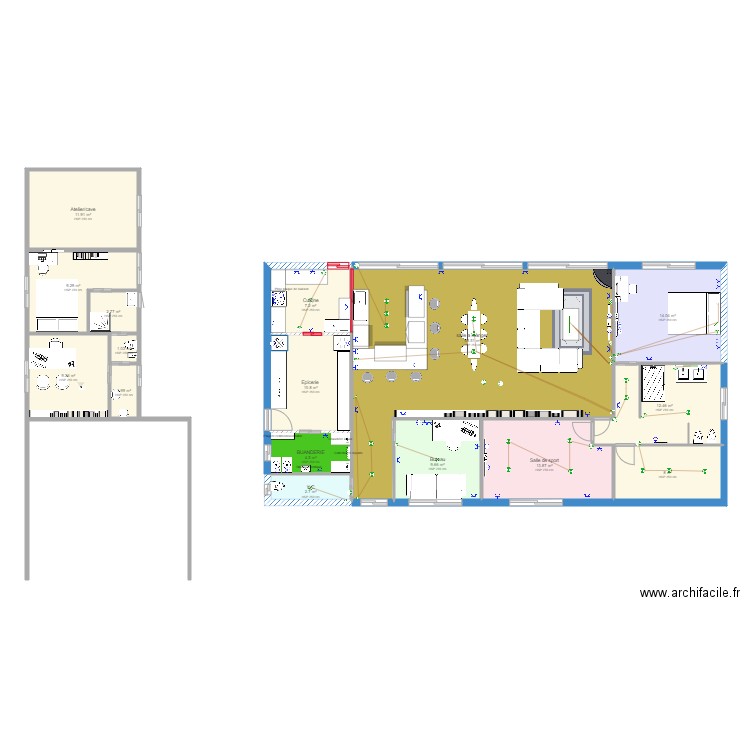 Maison bois 3 plan electrique . Plan de 0 pièce et 0 m2