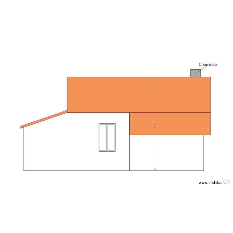 façade ouest. Plan de 0 pièce et 0 m2