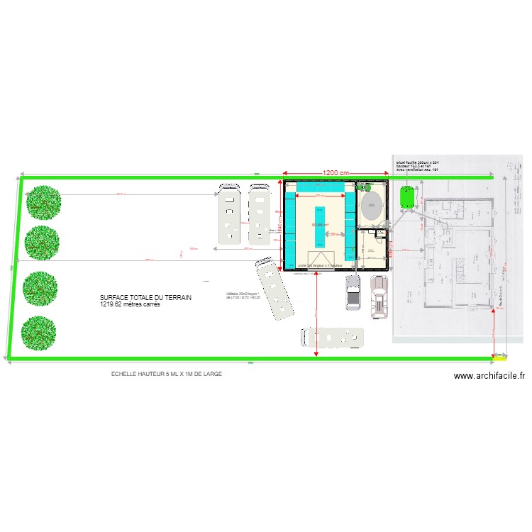 garage  busnes. Plan de 5 pièces et 230 m2