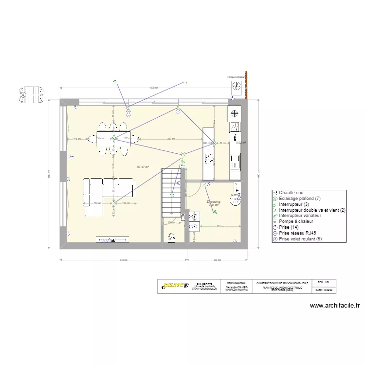 REZ DE JARDIN LOT B CRUSNES ELEC. Plan de 