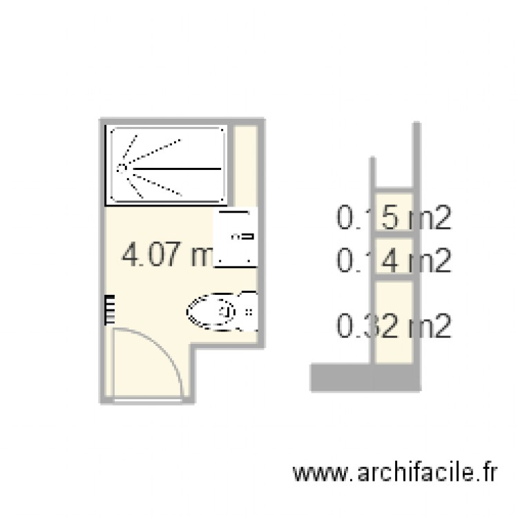 SDB DEWOITINE NOUVELLE. Plan de 0 pièce et 0 m2