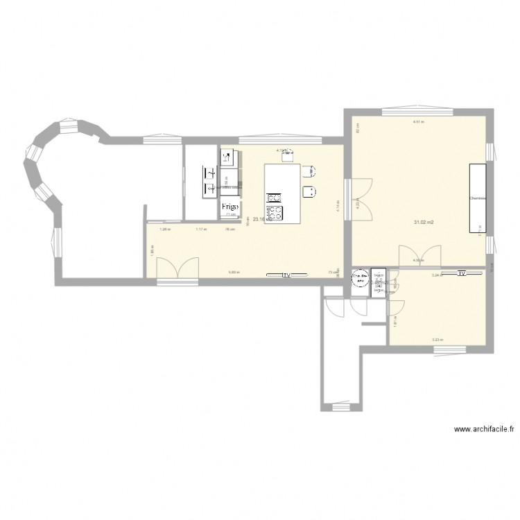 Villa Lolita Plan version sdb et compteur séparés SIMPLIFIÉ 8 juillet2. Plan de 0 pièce et 0 m2