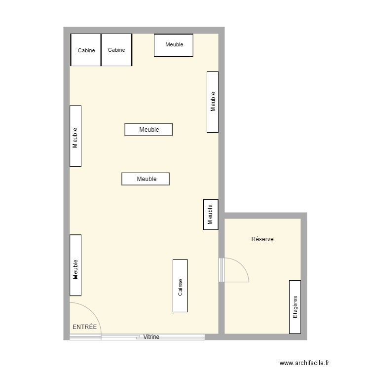 katy boutique avant 3.0. Plan de 2 pièces et 59 m2