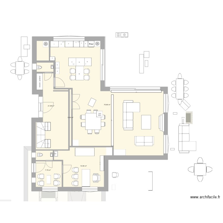 cuisine numéros. Plan de 0 pièce et 0 m2