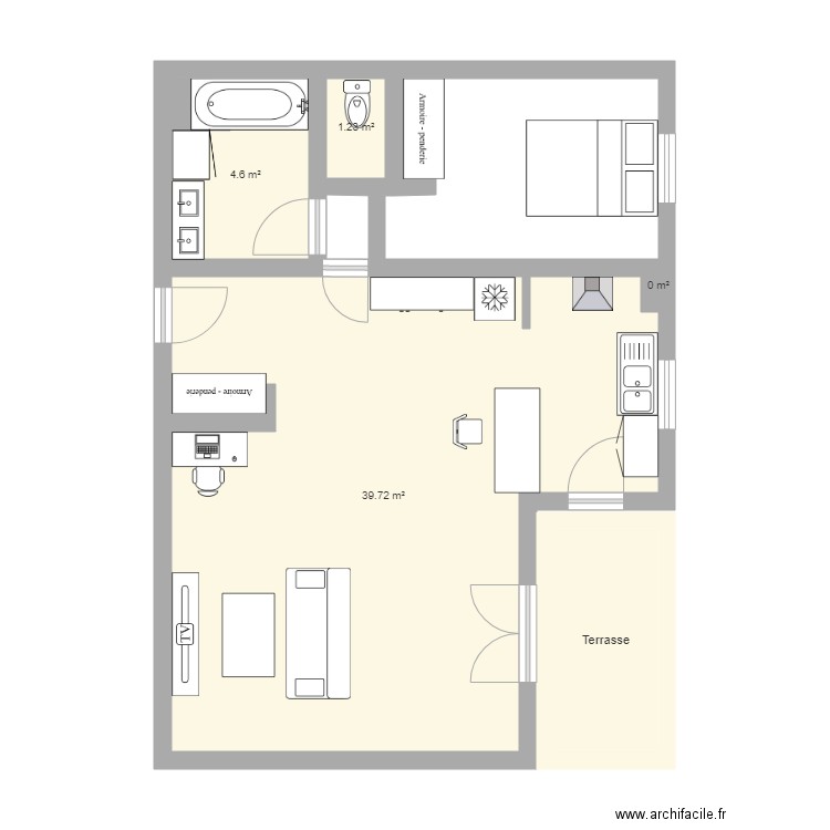 appartement. Plan de 0 pièce et 0 m2