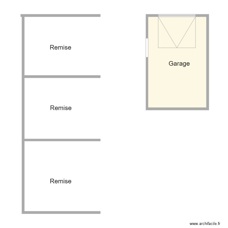 Croquis DANIEL Garage et Remise. Plan de 1 pièce et 22 m2