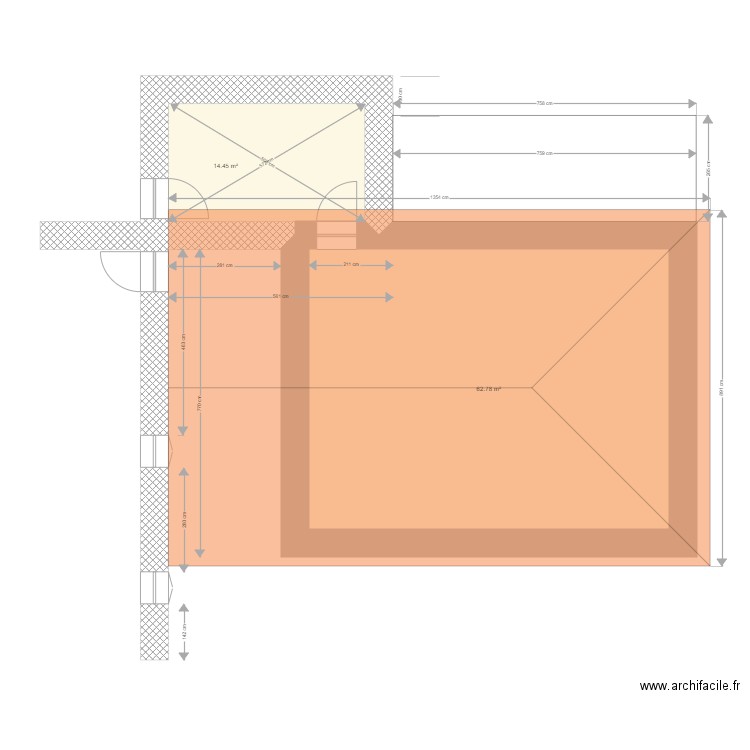 extension plan niveau 0. Plan de 0 pièce et 0 m2