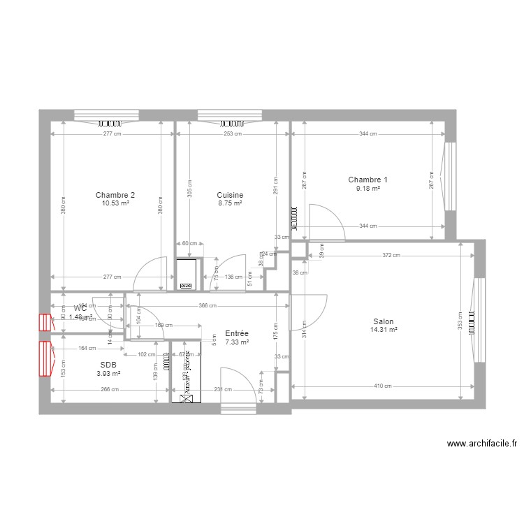 Charbonnel Projet Appt 1. Plan de 0 pièce et 0 m2