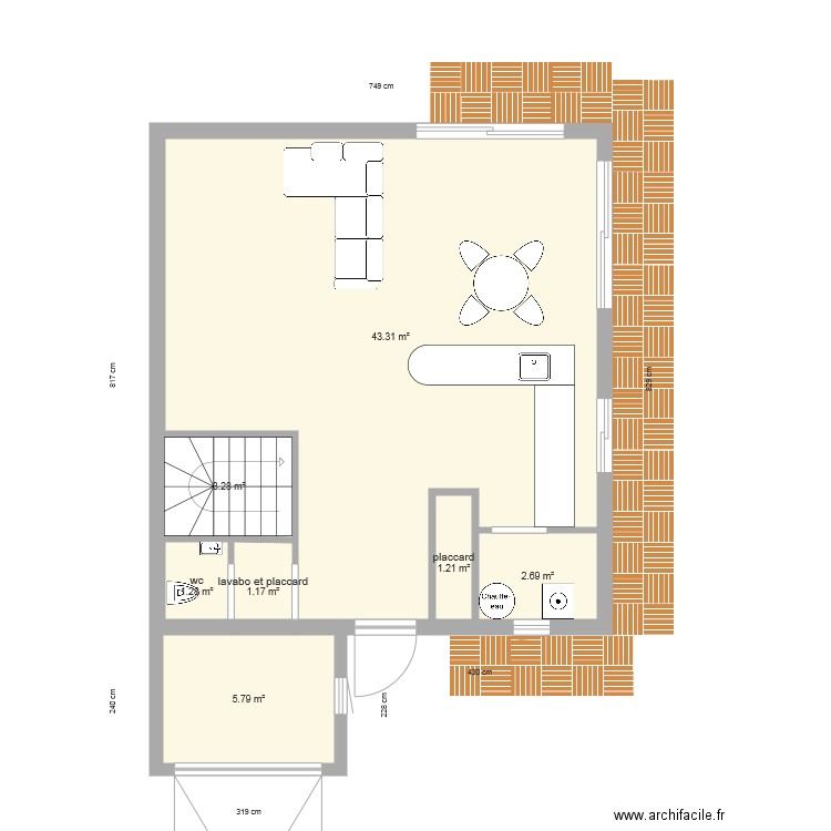 maison 100m2 1 rdc version 2. Plan de 0 pièce et 0 m2
