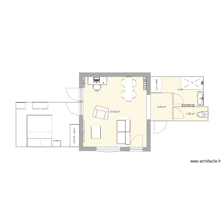 salon salle a manger 1. Plan de 0 pièce et 0 m2