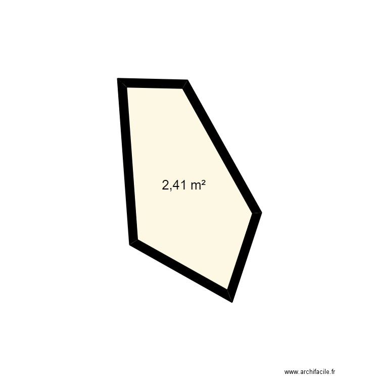 GERNIOUX WC. Plan de 1 pièce et 2 m2