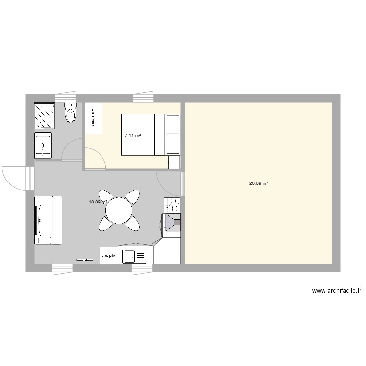 BUNGALOW. Plan de 0 pièce et 0 m2