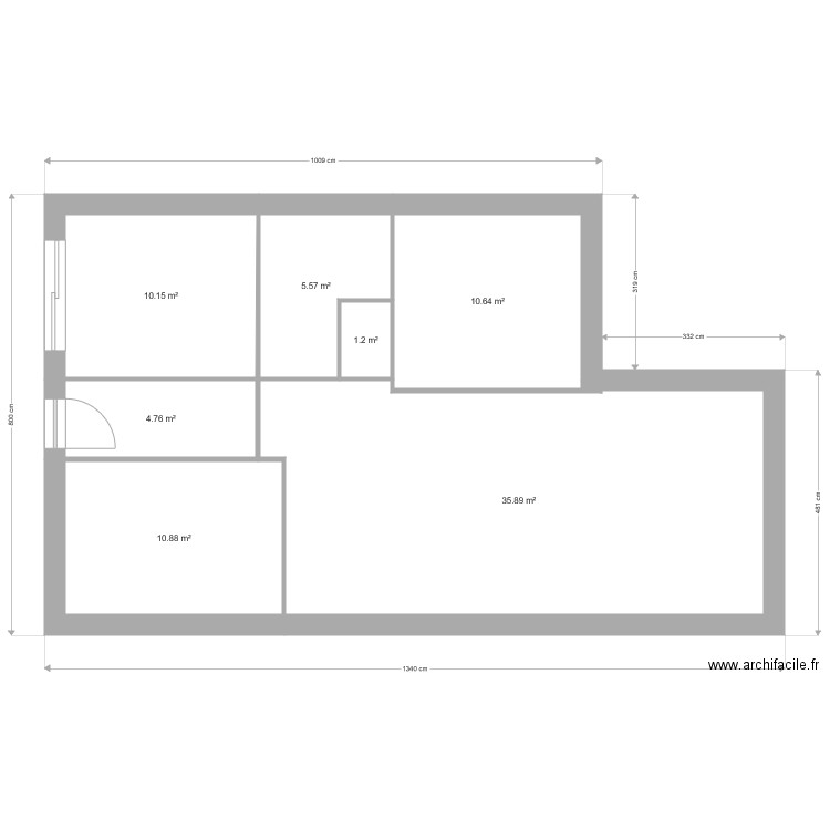 plein pied. Plan de 0 pièce et 0 m2