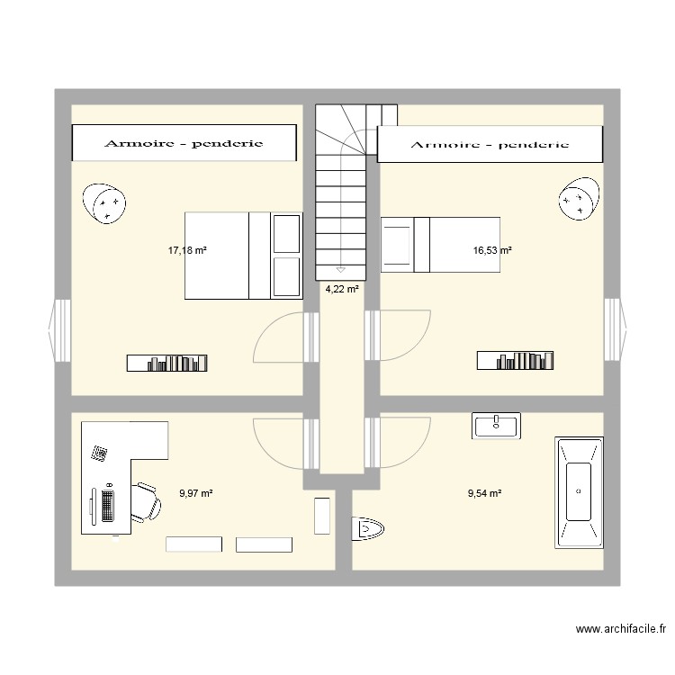 1er étage Chanac. Plan de 0 pièce et 0 m2