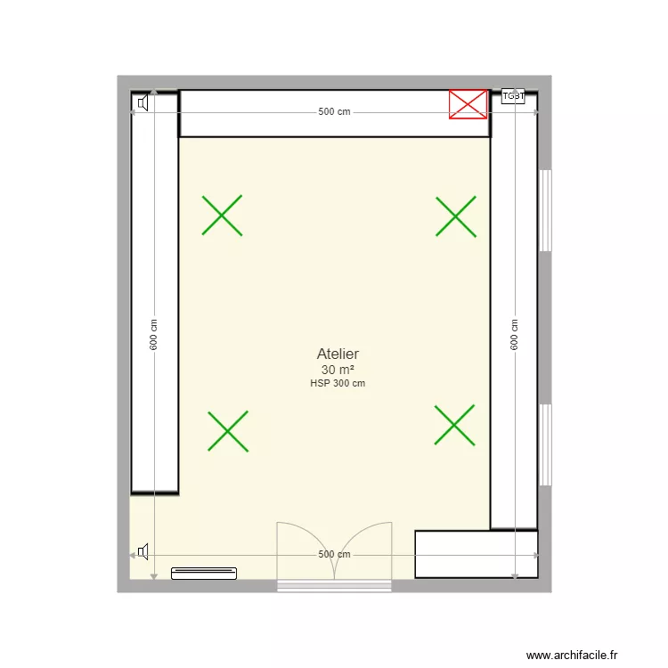 Atelier. Plan de 