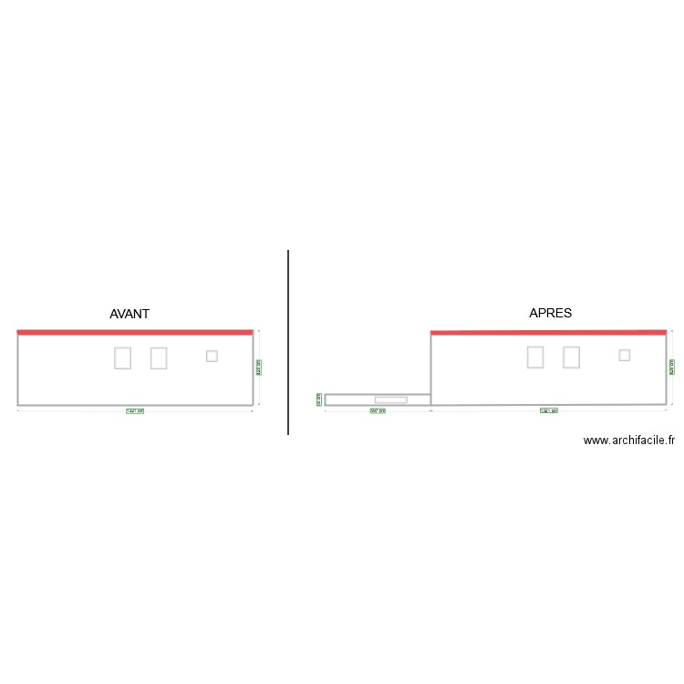FACADE OUEST. Plan de 0 pièce et 0 m2