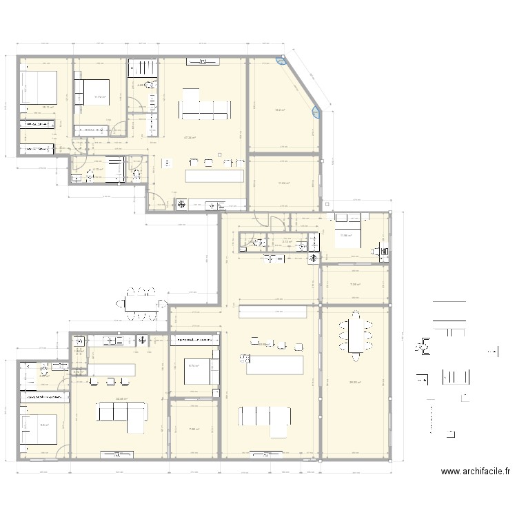 F3C ATTIQUE 1. Plan de 0 pièce et 0 m2