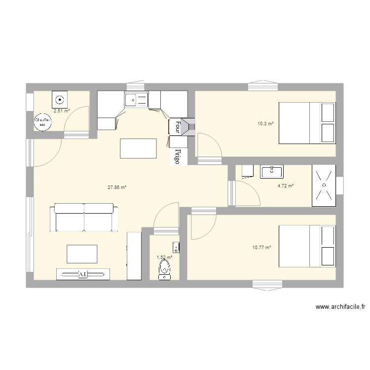 Plan Maison 60m2 Dessiné Par