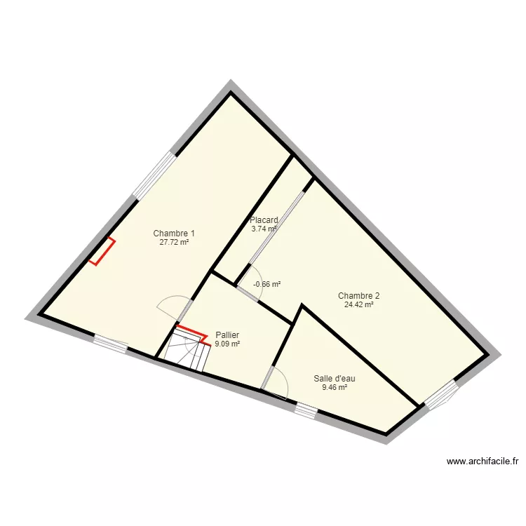 00000A Etage 2 Varilhes 2. Plan de 