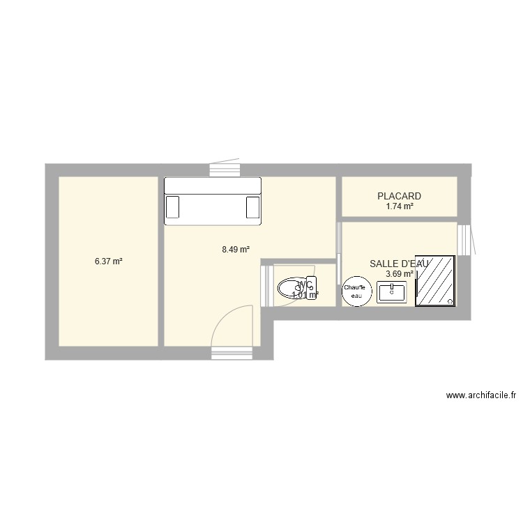 salle eau Olonne. Plan de 0 pièce et 0 m2