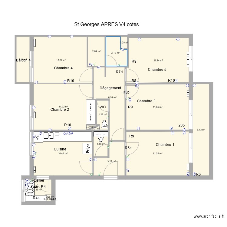 MD St Georges V4 cotes. Plan de 0 pièce et 0 m2