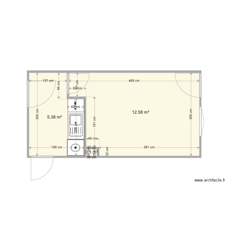 agrandissement maison. Plan de 0 pièce et 0 m2