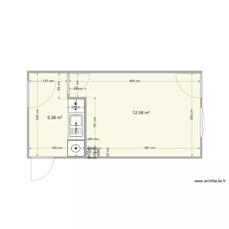 agrandissement maison. Plan de 