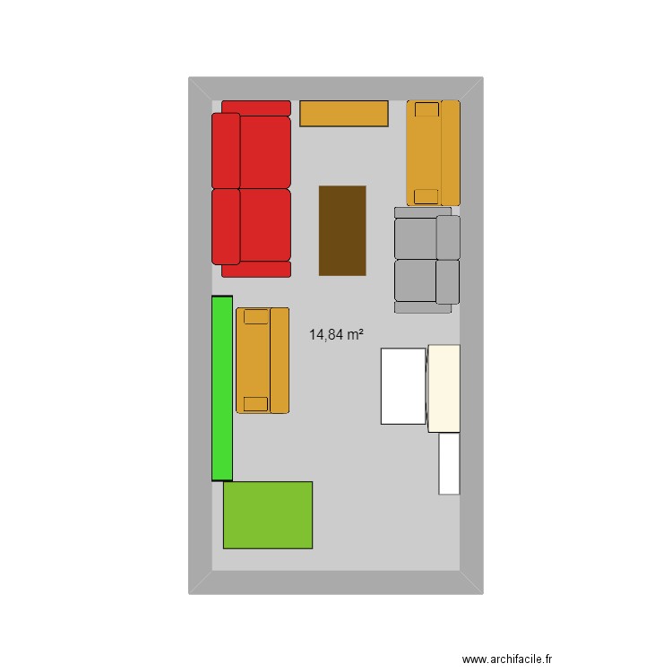 garage. Plan de 1 pièce et 15 m2