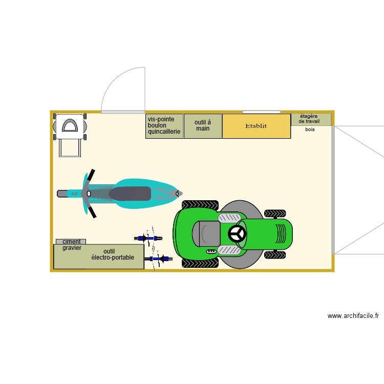 Garage rangement 02. Plan de 0 pièce et 0 m2