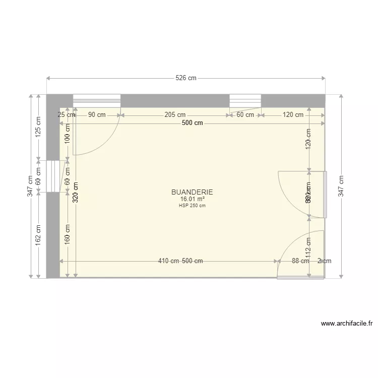 BUANDERIE BAT1. Plan de 