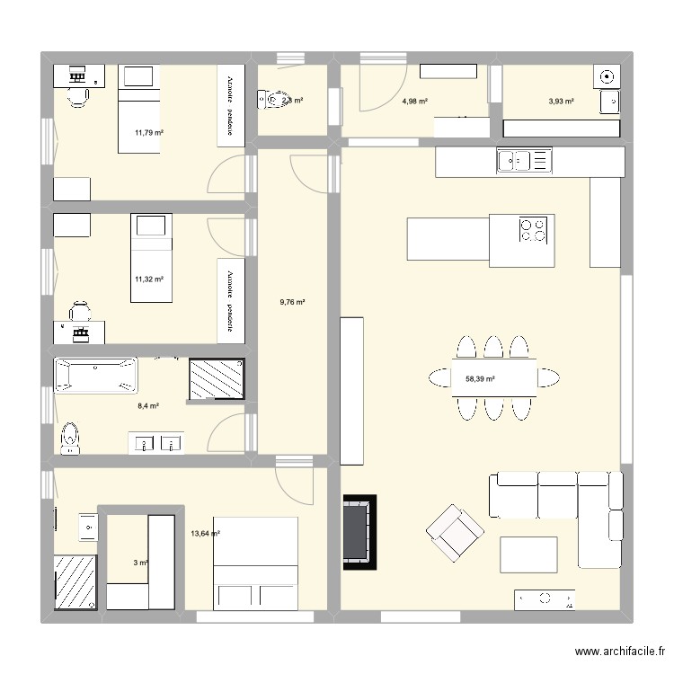 maison . Plan de 0 pièce et 0 m2
