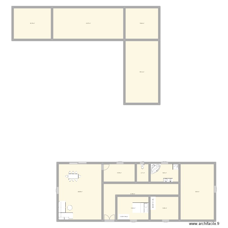 plan maison . Plan de 12 pièces et 276 m2