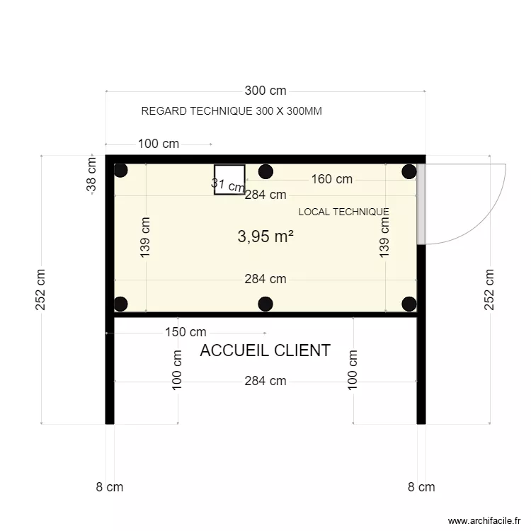 SCHEMA IMPLANTATION KIOSQUE M2. Plan de 
