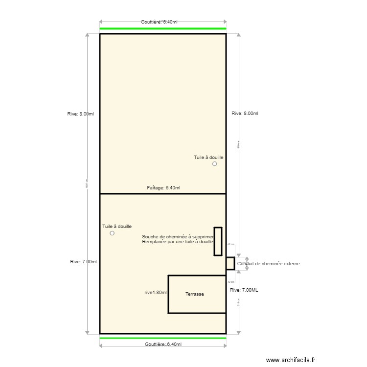 Plan PARMENTIER. Plan de 5 pièces et 94 m2