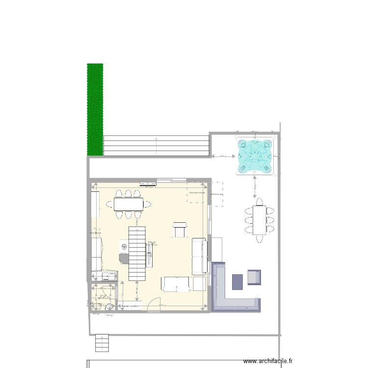 Tremblant ground floor 3. Plan de 2 pièces et 56 m2