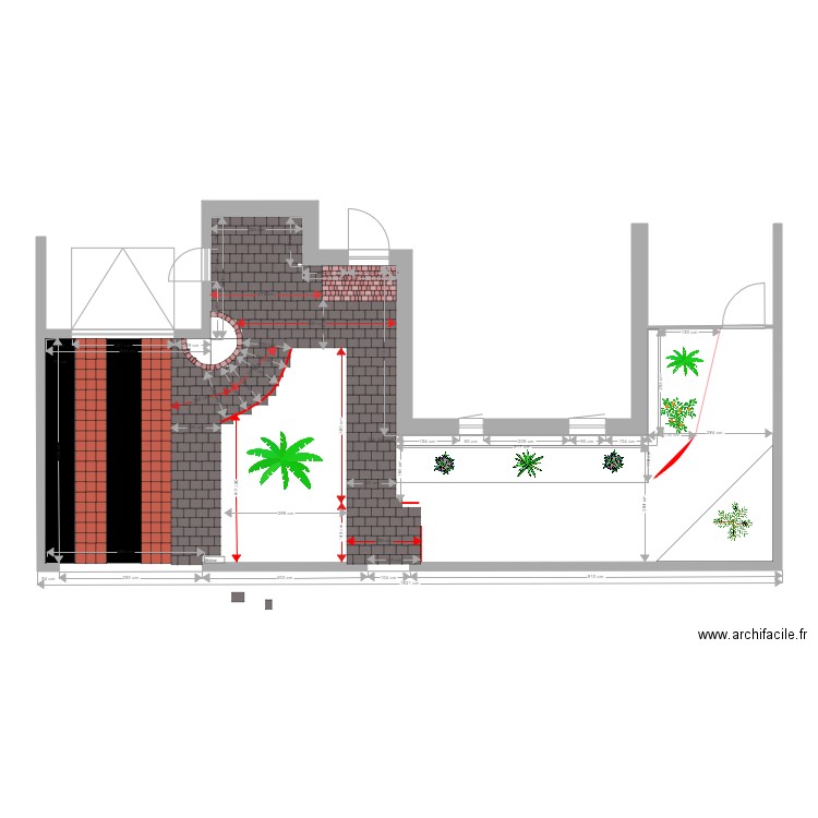 Plan aménagement parking avec enrobé. Plan de 0 pièce et 0 m2