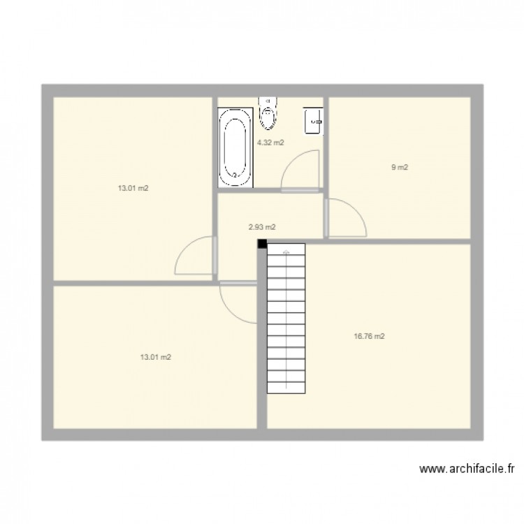 étage philippe 2. Plan de 0 pièce et 0 m2