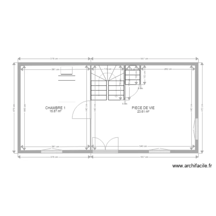 PLAN ETAT EXISTANT REZ DE CHAUSSEE QUEMENER Henri. Plan de 