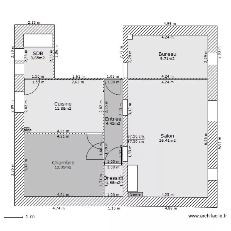 Appartement septembre. Plan de 