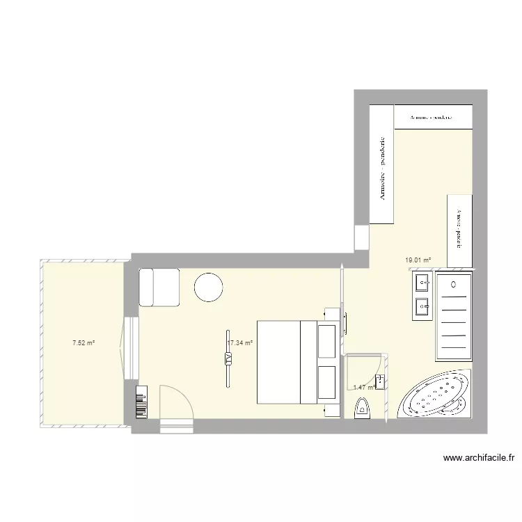 suite parentale 2. Plan de 
