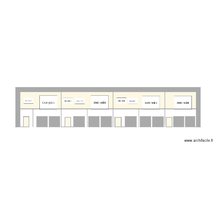 villepey facades. Plan de 0 pièce et 0 m2