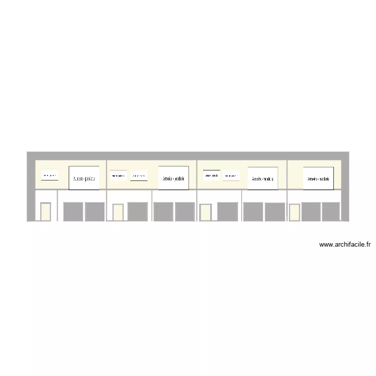 villepey facades. Plan de 