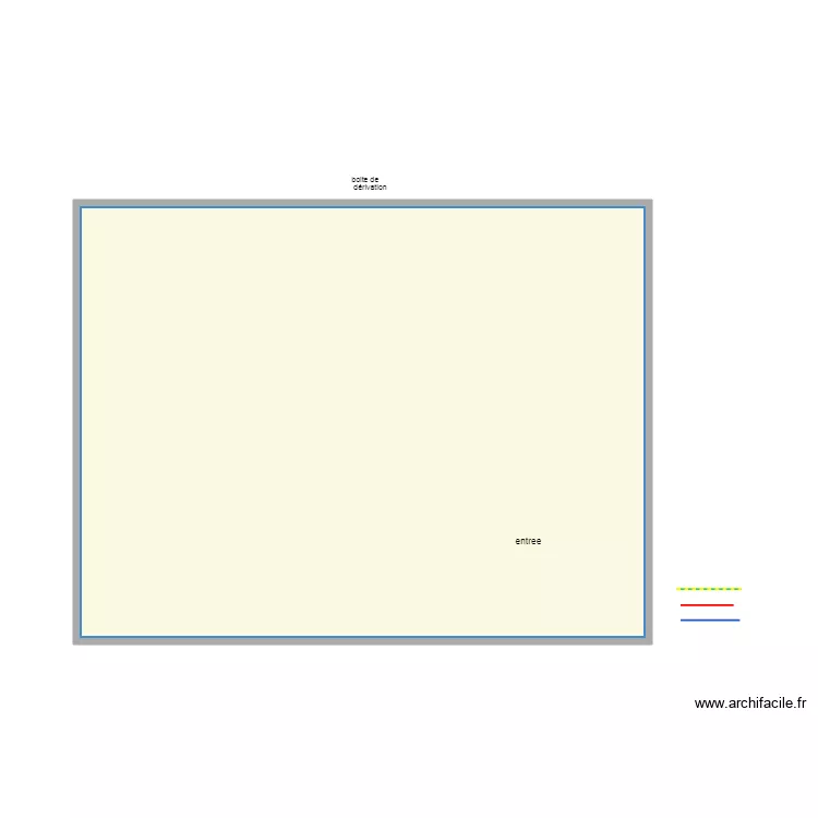 boite d&eacute;rivation  &eacute;clairage entr&eacute;e sam salon. Plan de 