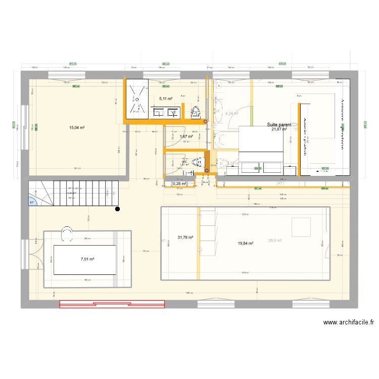 PLANS COMPLETS placo. Plan de 34 pièces et 472 m2