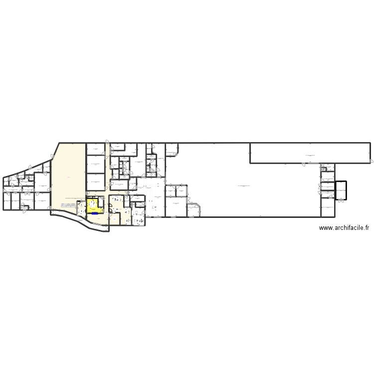 Bureau atelier ESAT. Plan de 468 pièces et 9352 m2