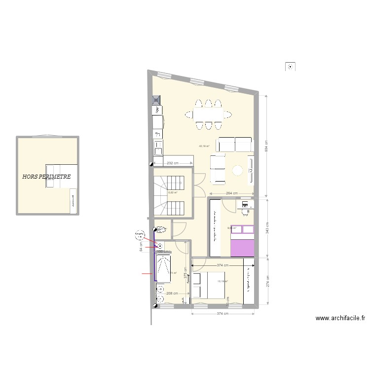 Arthur aubagne T3 plans elec. Plan de 7 pièces et 91 m2